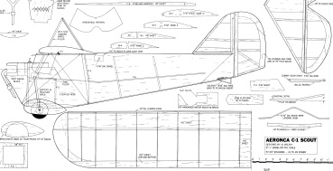 Aeronca C1 Scout plan, shortkit
